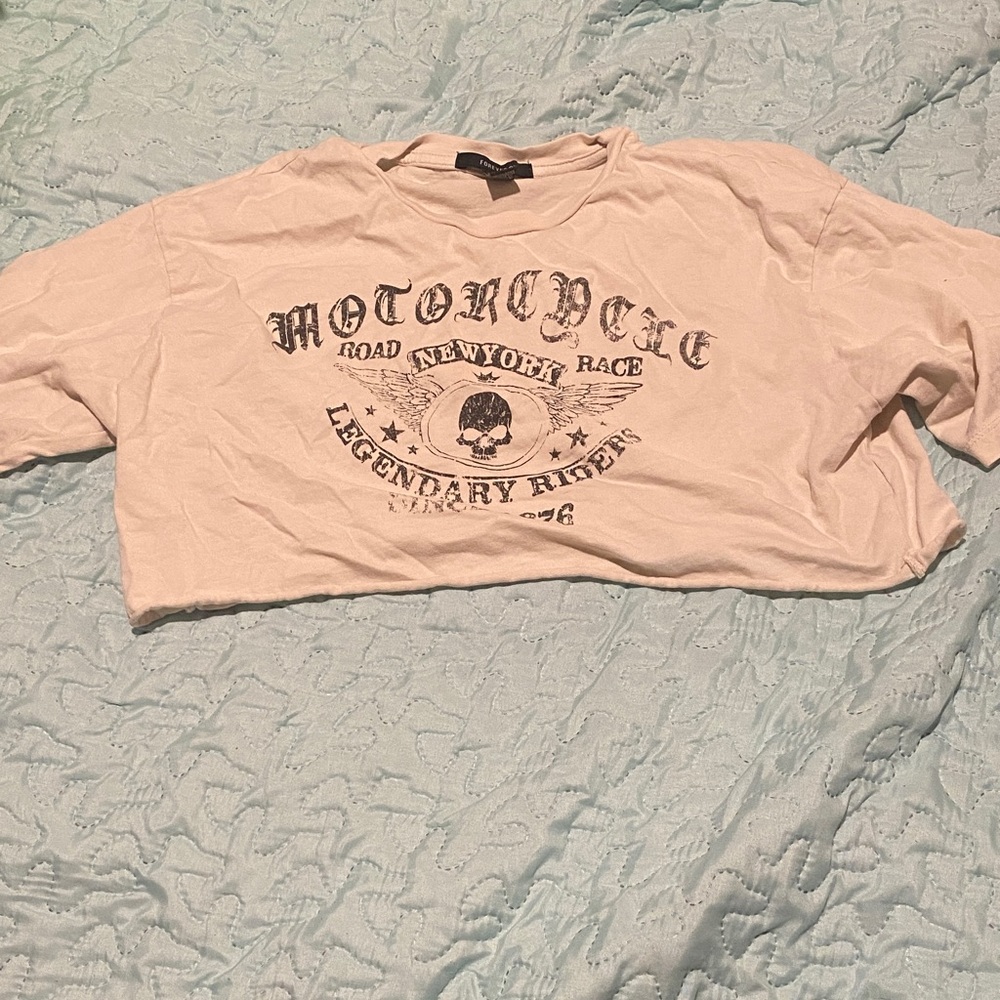 Forever 21 Cream Graphic Tee